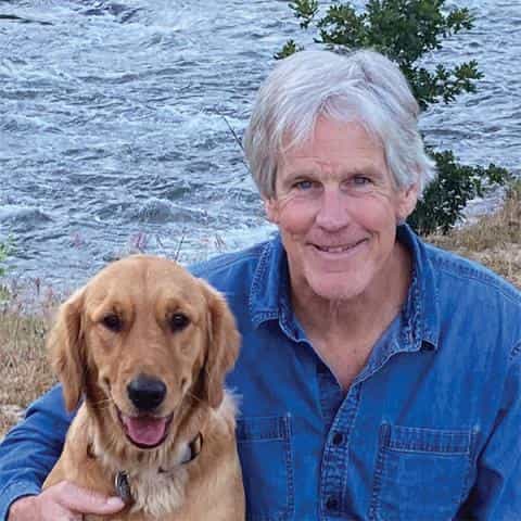 Stephen Kiesling and his dog